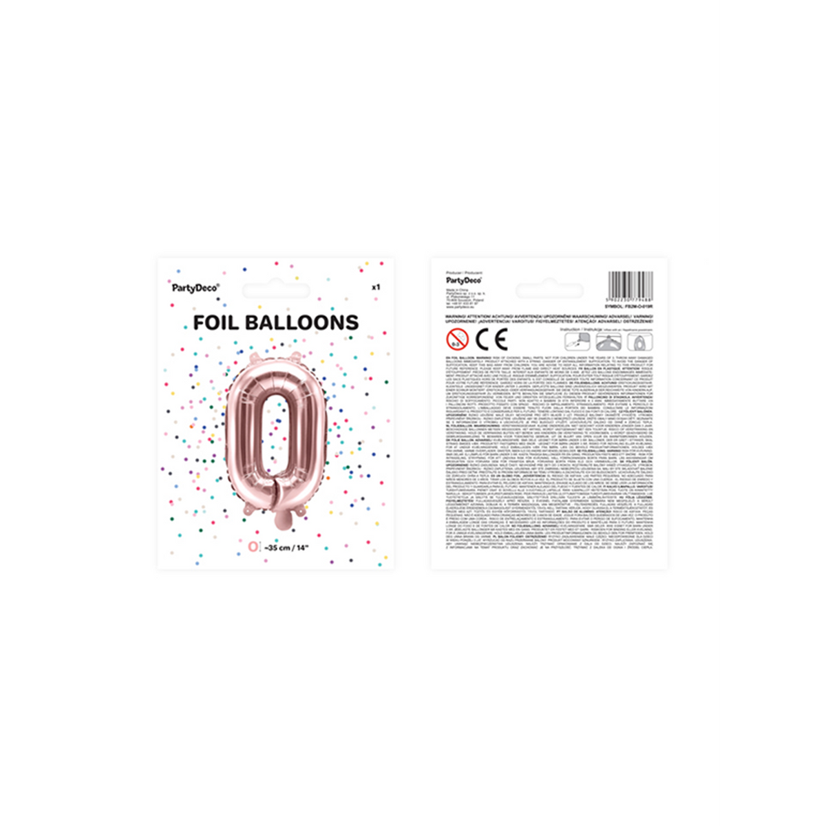 1 Ballon XS - Buchstabe O - RoseGold
