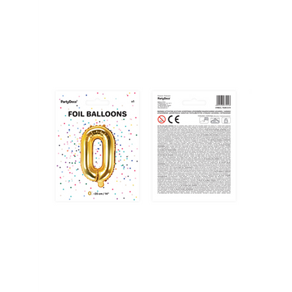 1 Ballon XS - Buchstabe O - Gold