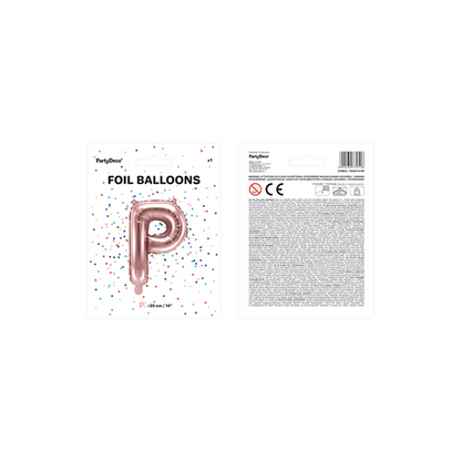 1 Ballon XS - Buchstabe P - RoseGold