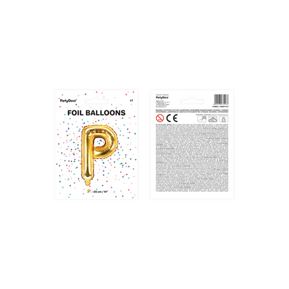 1 Ballon XS - Buchstabe P - Gold