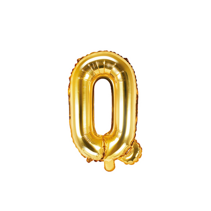 1 Ballon XS - Buchstabe Q - Gold