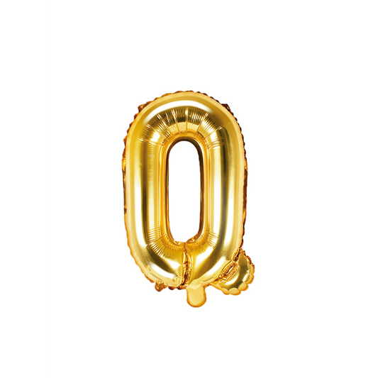 1 Ballon XS - Buchstabe Q - Gold