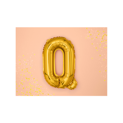 1 Ballon XS - Buchstabe Q - Gold