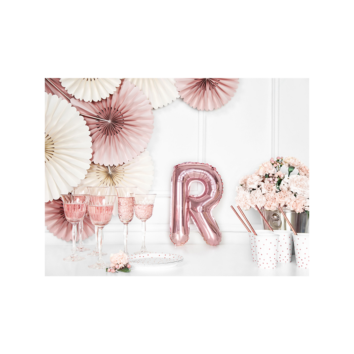 1 Ballon XS - Buchstabe R - RoseGold
