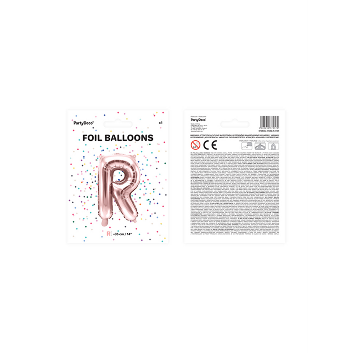 1 Ballon XS - Buchstabe R - RoseGold