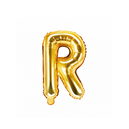 1 Ballon XS - Buchstabe R - Gold