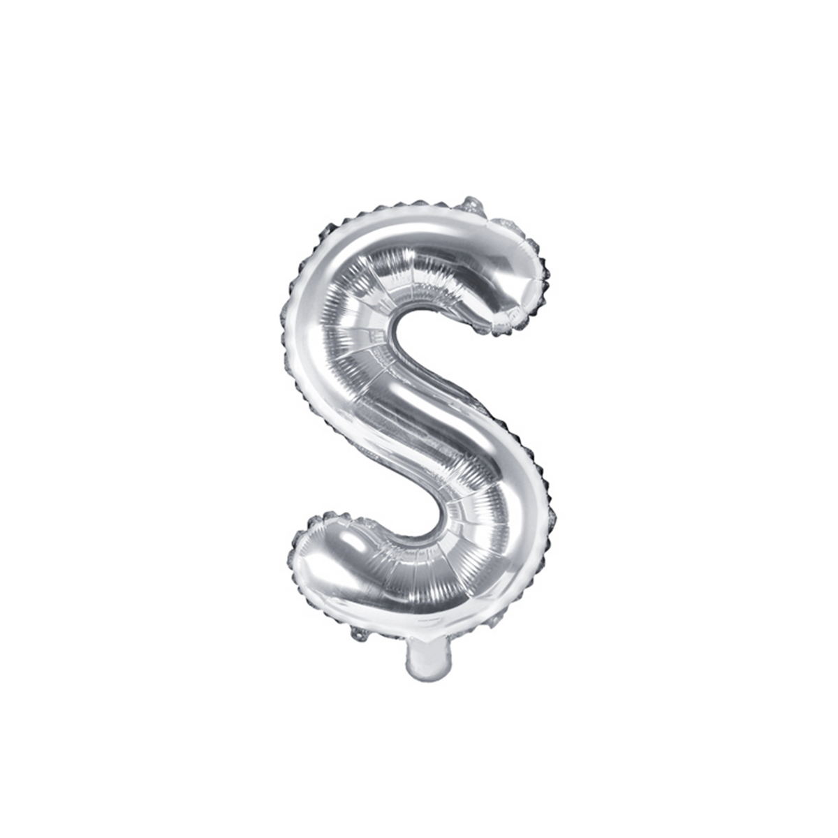 1 Ballon XS - Buchstabe S - Silber