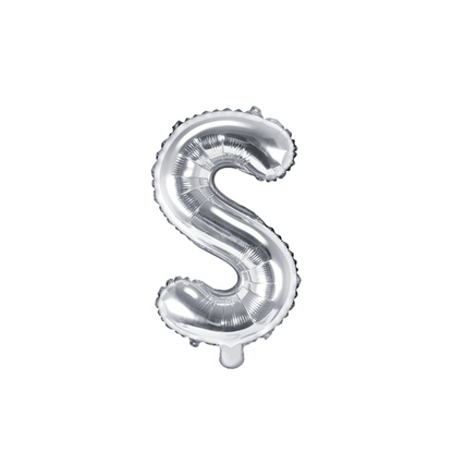 1 Ballon XS - Buchstabe S - Silber