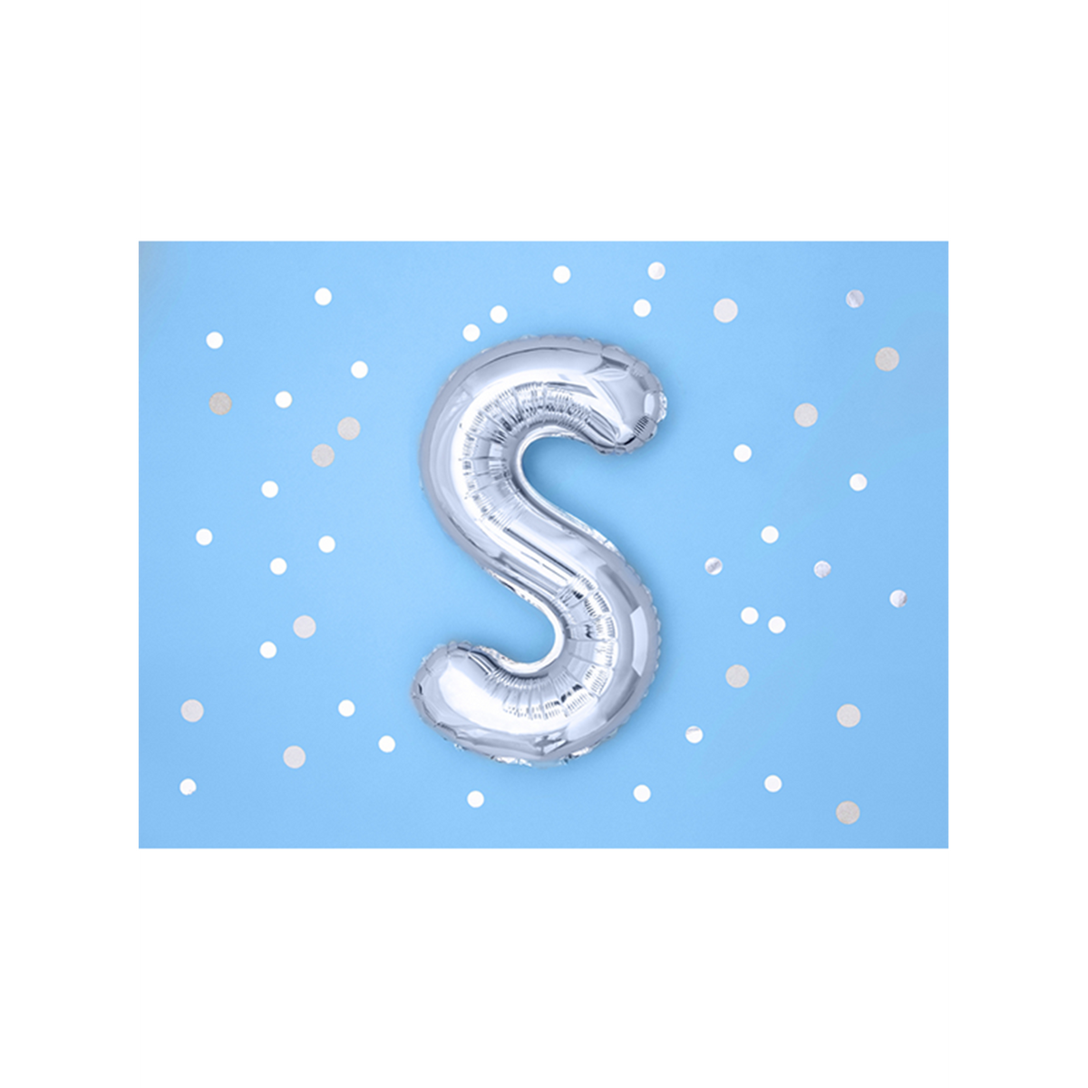1 Ballon XS - Buchstabe S - Silber