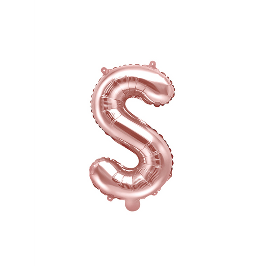 1 Ballon XS - Buchstabe S - RoseGold