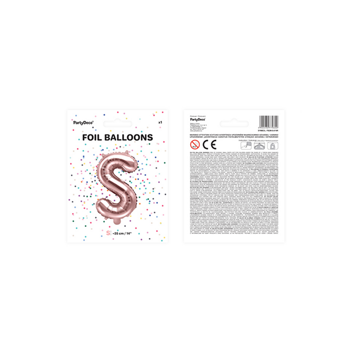1 Ballon XS - Buchstabe S - RoseGold