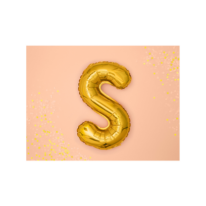 1 Ballon XS - Buchstabe S - Gold