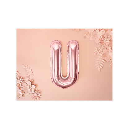 1 Ballon XS - Buchstabe U - RoseGold