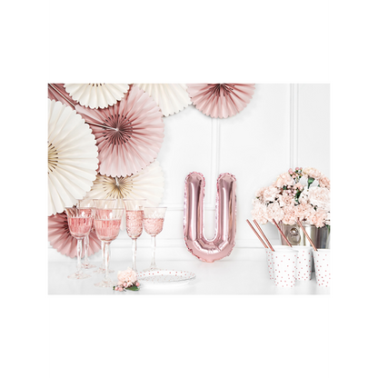1 Ballon XS - Buchstabe U - RoseGold