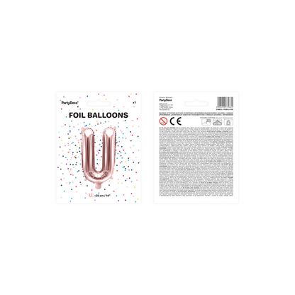 1 Ballon XS - Buchstabe U - RoseGold