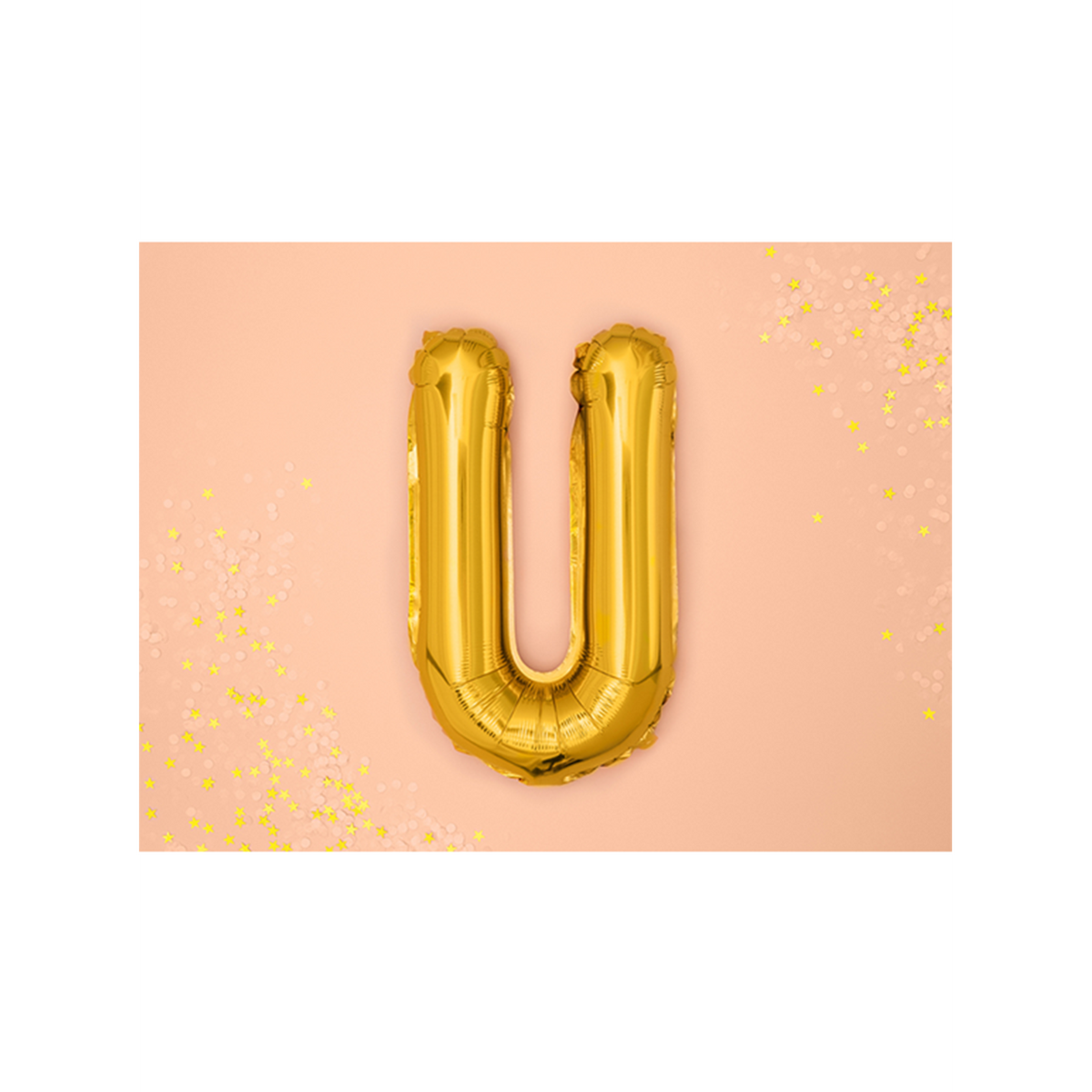 1 Ballon XS - Buchstabe U - Gold