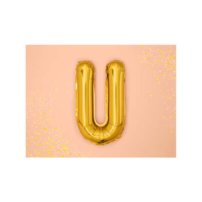 1 Ballon XS - Buchstabe U - Gold