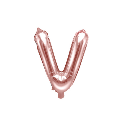 1 Ballon XS - Buchstabe V - RoseGold