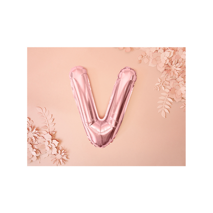1 Ballon XS - Buchstabe V - RoseGold