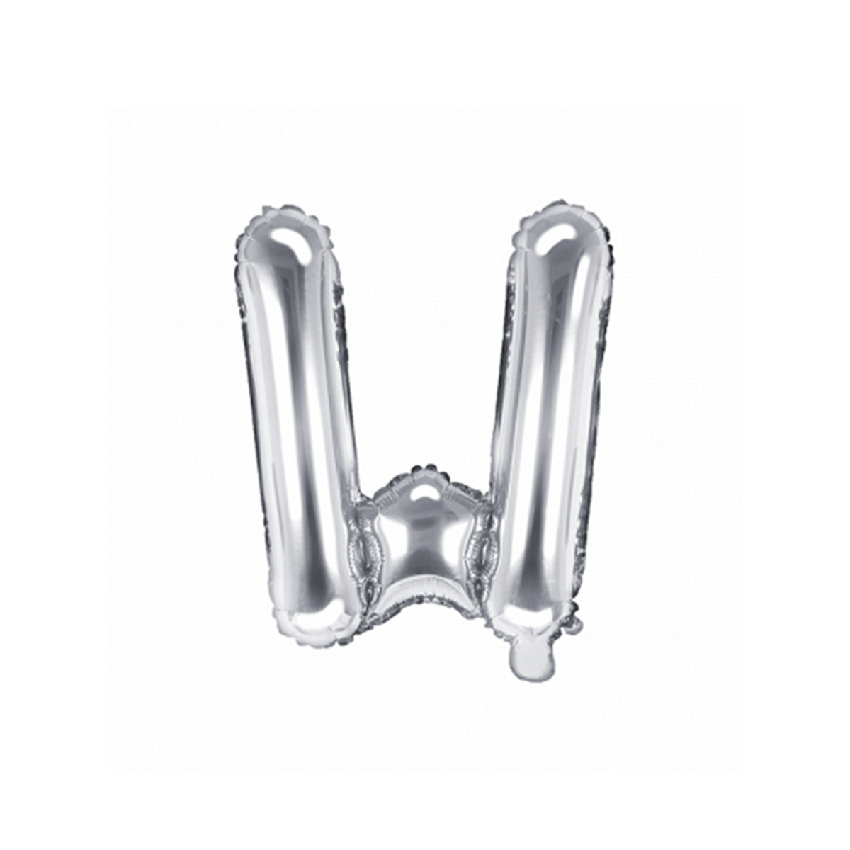 1 Ballon XS - Buchstabe W - Silber