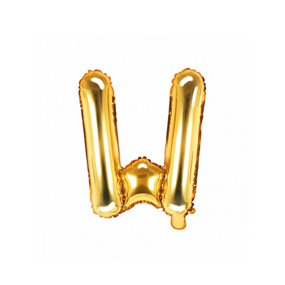 1 Ballon XS - Buchstabe W - Gold