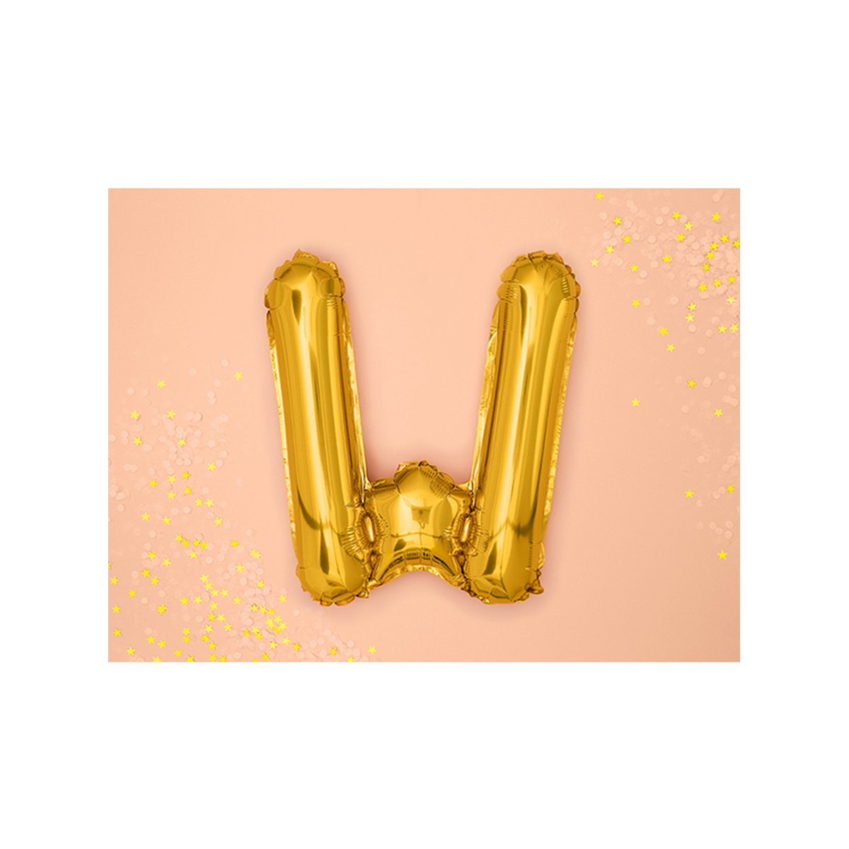 1 Ballon XS - Buchstabe W - Gold