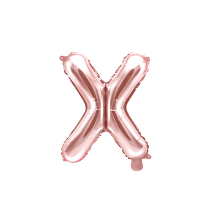 1 Ballon XS - Buchstabe X - RoseGold