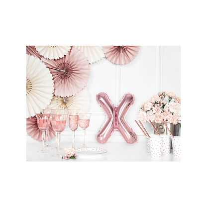 1 Ballon XS - Buchstabe X - RoseGold