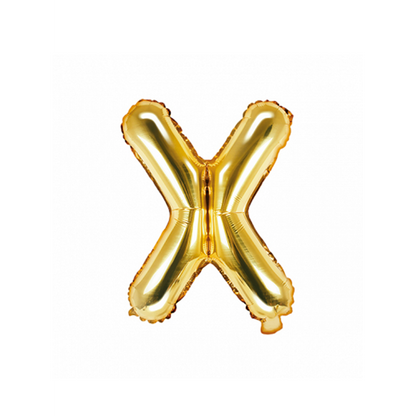 1 Ballon XS - Buchstabe X - Gold