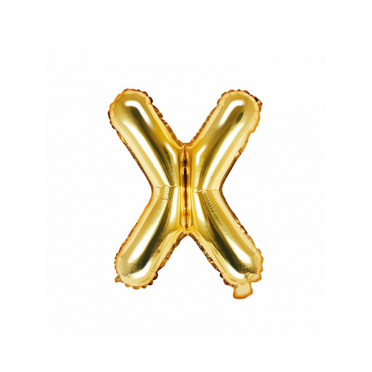 1 Ballon XS - Buchstabe X - Gold
