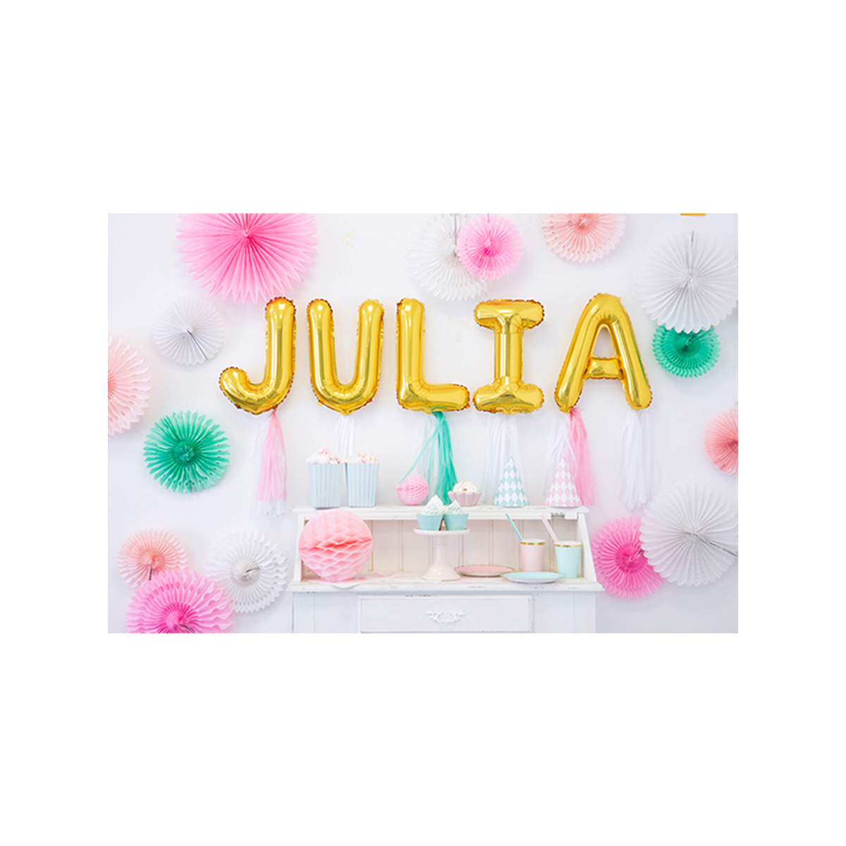 1 Ballon XS - Buchstabe X - Gold
