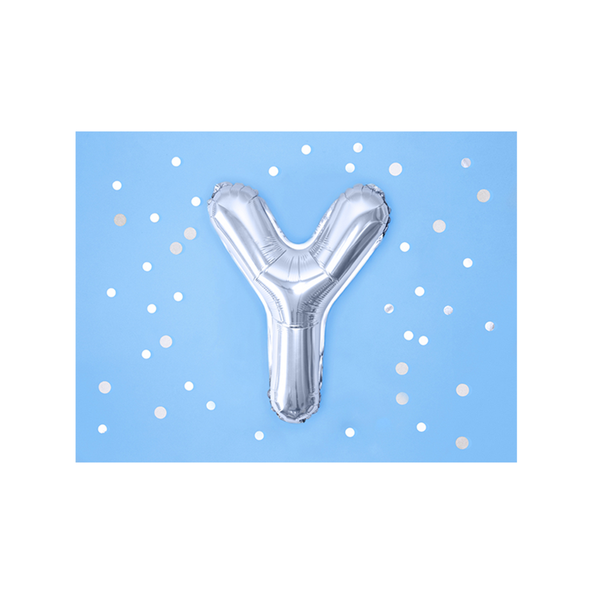 1 Ballon XS - Buchstabe Y - Silber