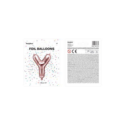 1 Ballon XS - Buchstabe Y - RoseGold