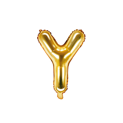1 Ballon XS - Buchstabe Y - Gold