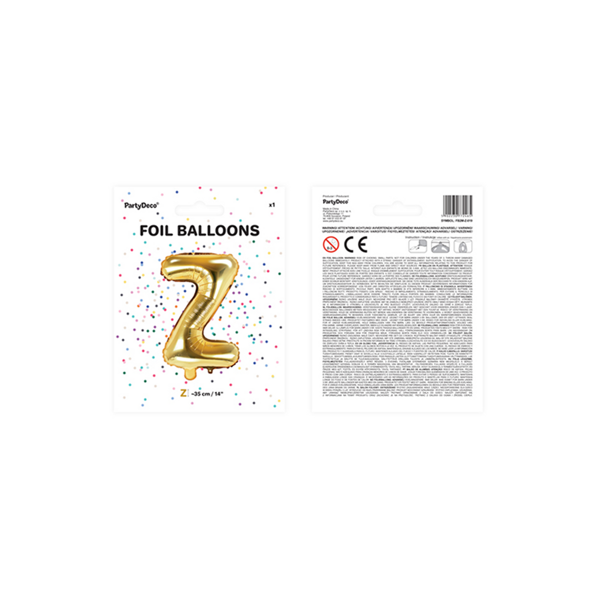 1 Ballon XS - Buchstabe Z - Gold