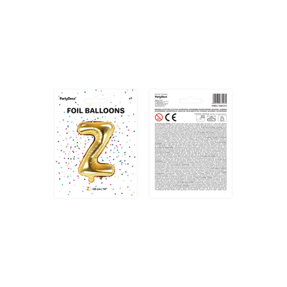 1 Ballon XS - Buchstabe Z - Gold