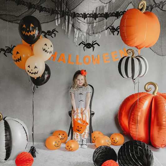 1 Ballon - Striped Pumpkin