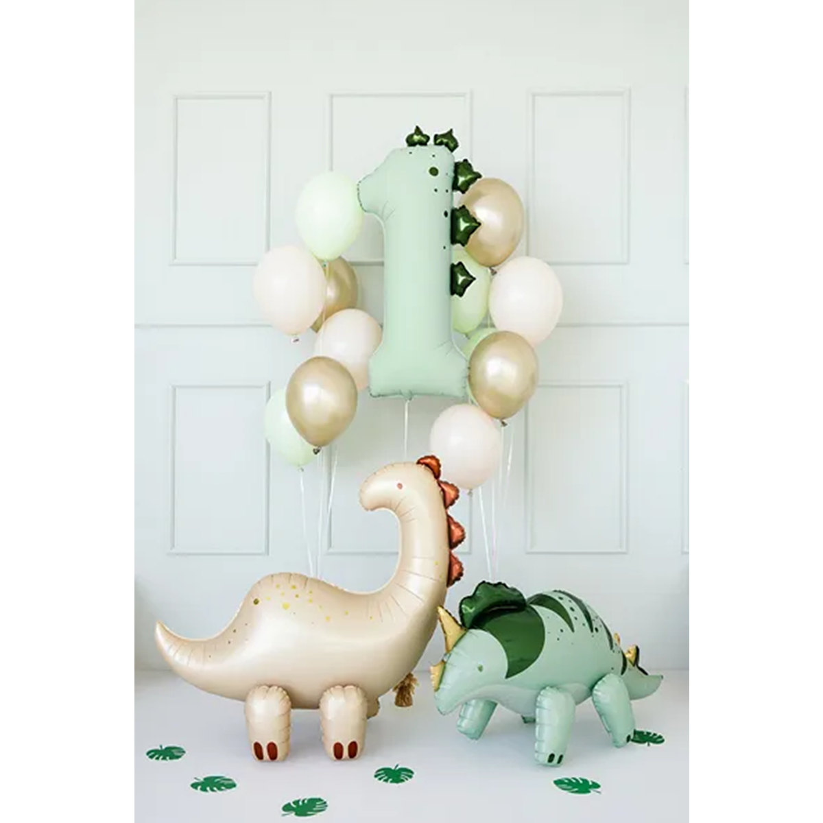 1 Ballon XXL - Zahl 1 - Dinosaurier