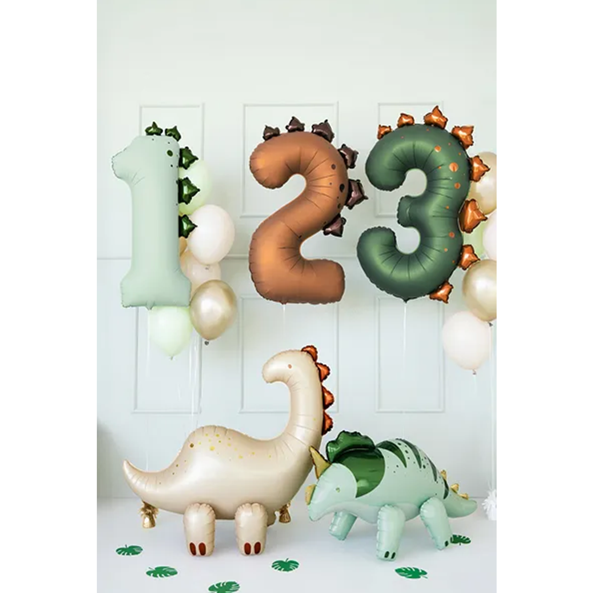 1 Ballon XXL - Zahl 1 - Dinosaurier
