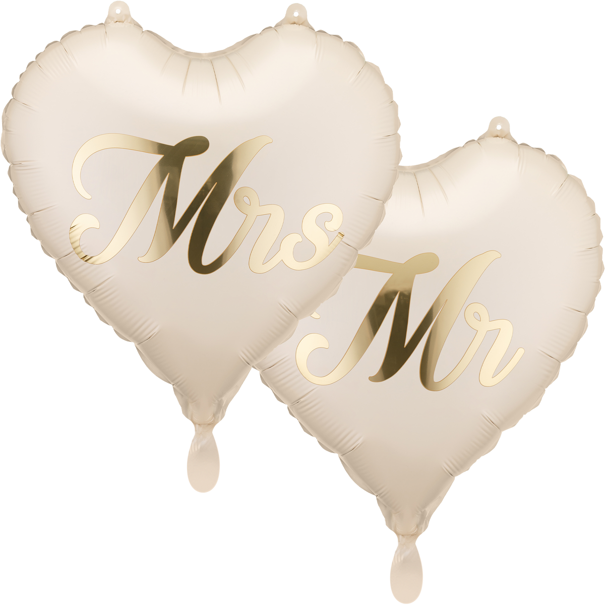 2 Ballons - MR und MRS - Creme