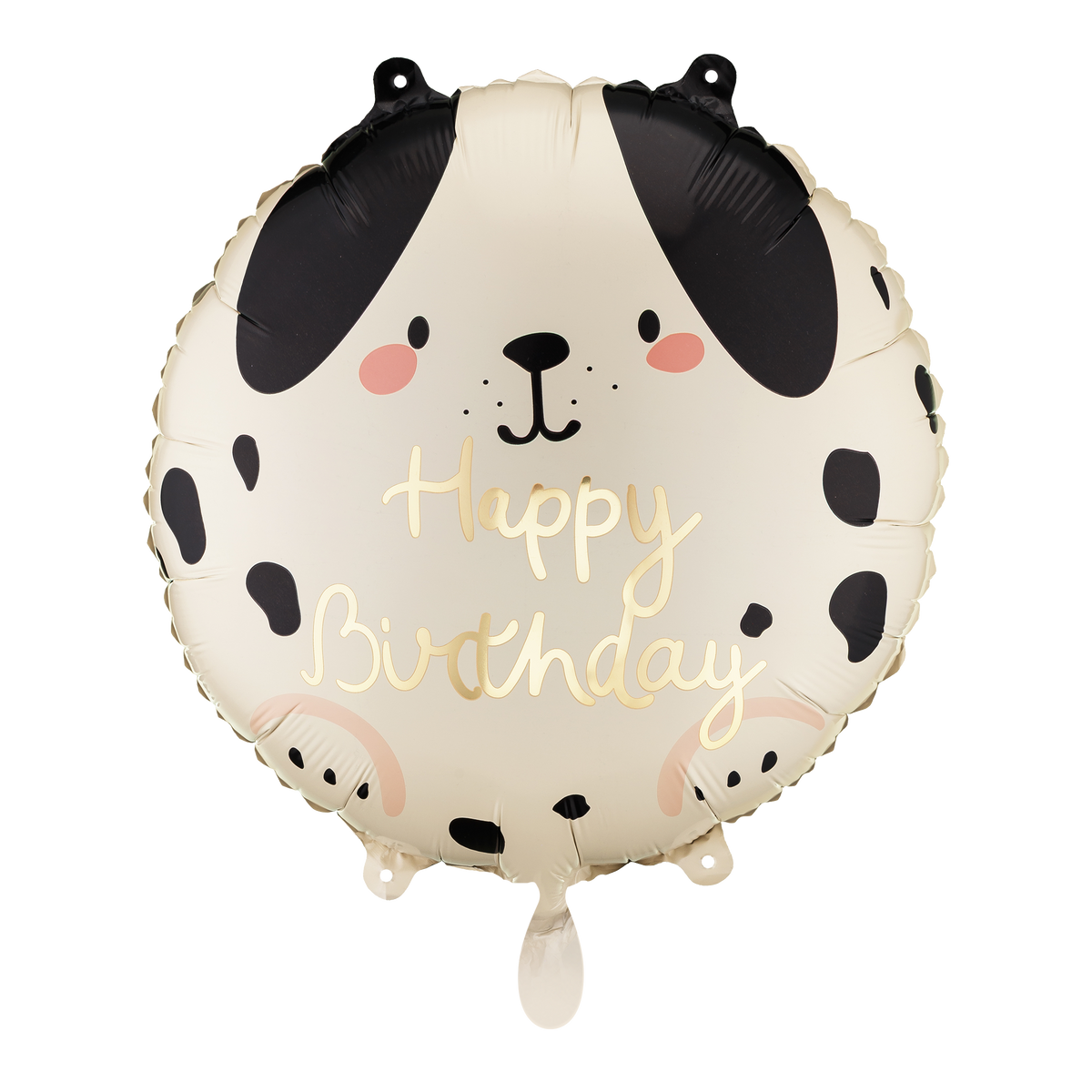 1 Ballon - Happy Birthday Puppy - Creme