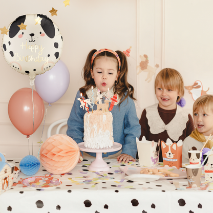 1 Ballon - Happy Birthday Puppy - Creme