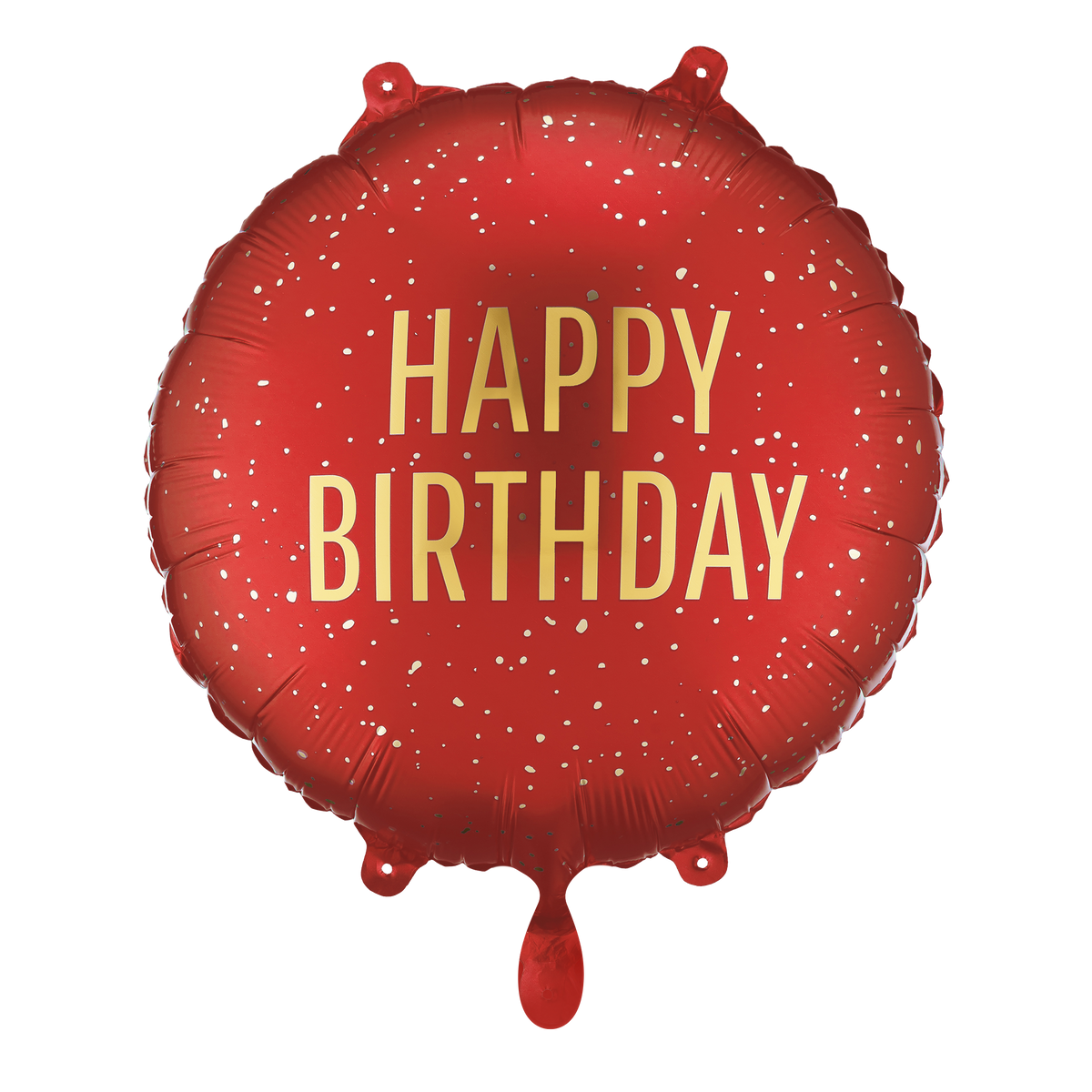 1 Ballon - Happy Birthday - Dunkelrot