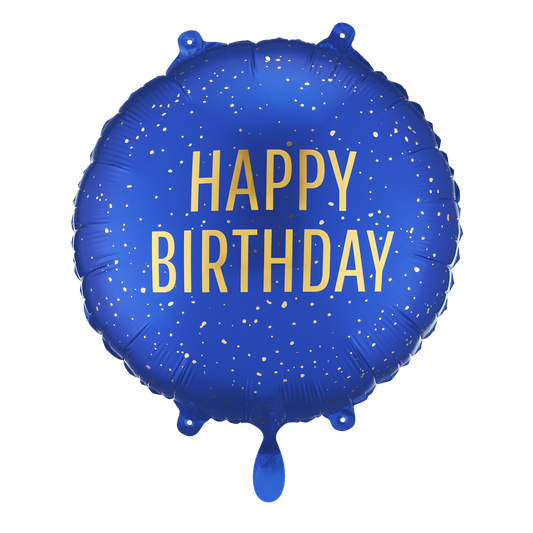 1 Ballon - Happy Birthday - Marineblau