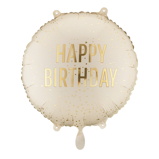 1 Ballon - Happy Birthday Creme