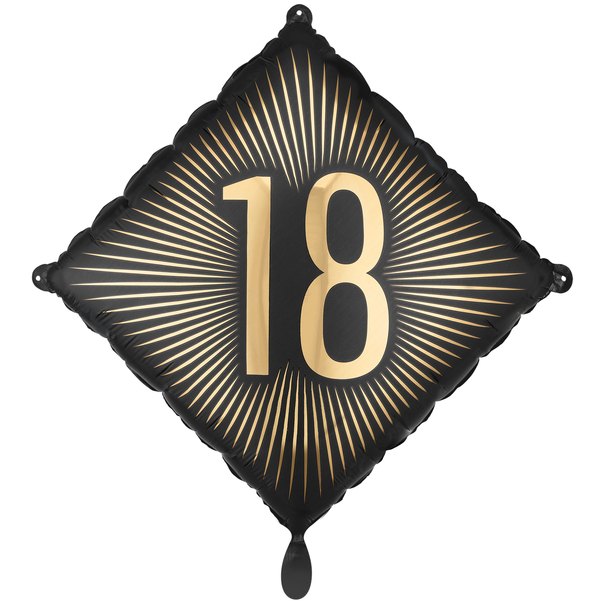 1 Ballon - Schwarz - Gold Birthday 18