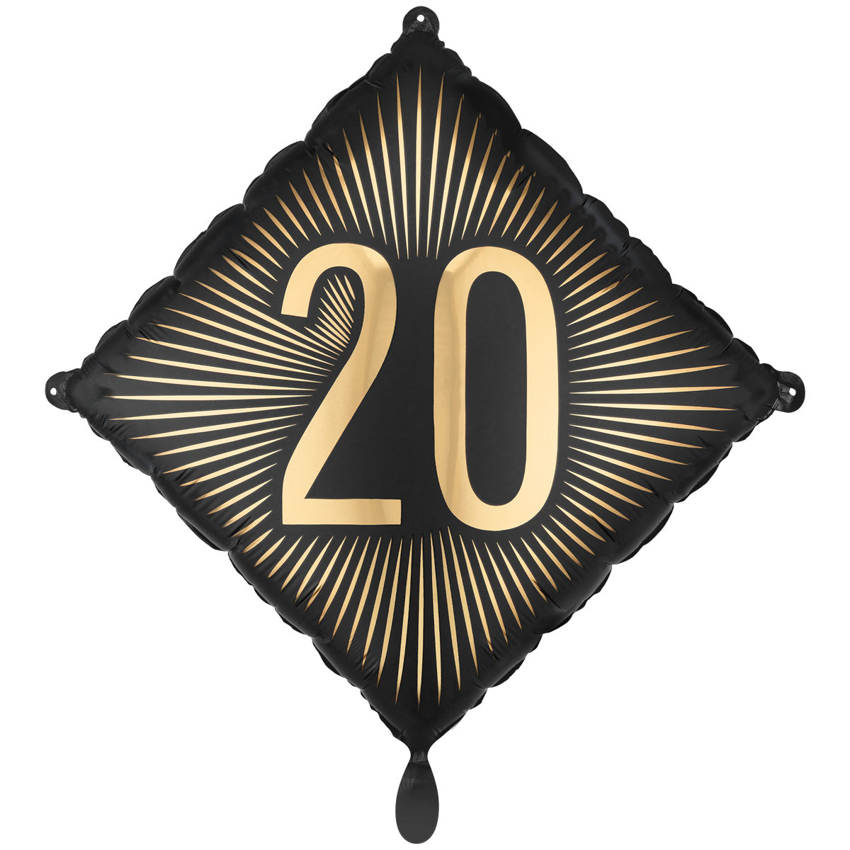 1 Ballon - Schwarz - Gold Birthday 20