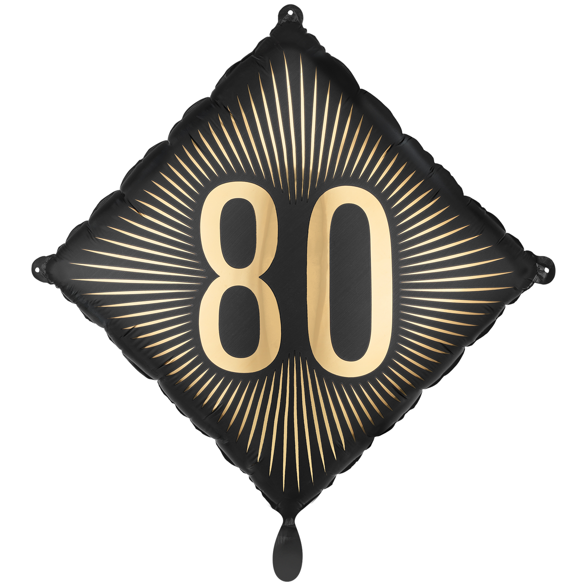 1 Ballon - Schwarz - Gold Birthday 80