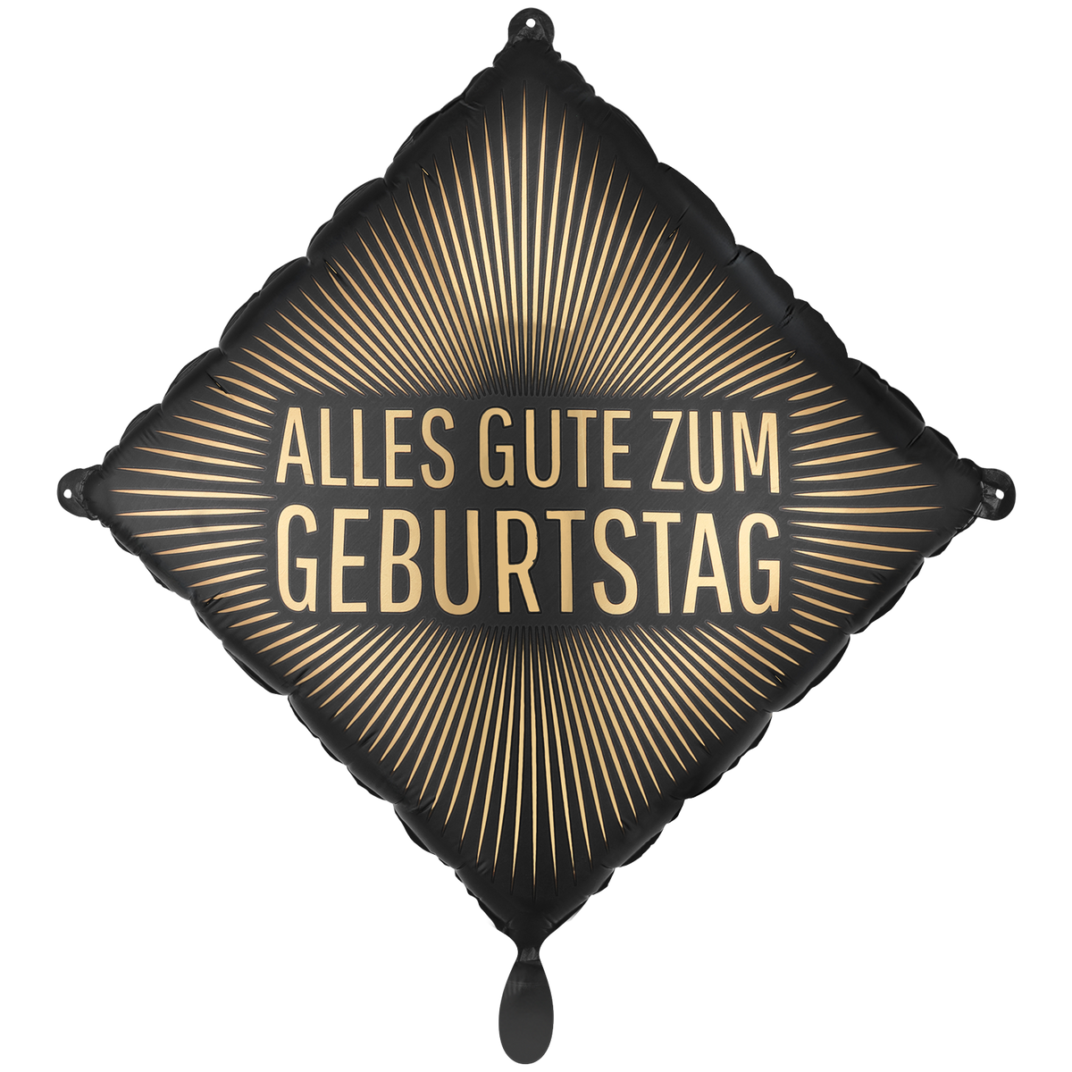 1 Ballon - Schwarz - Gold -  Alles Gute zum Geburtstag