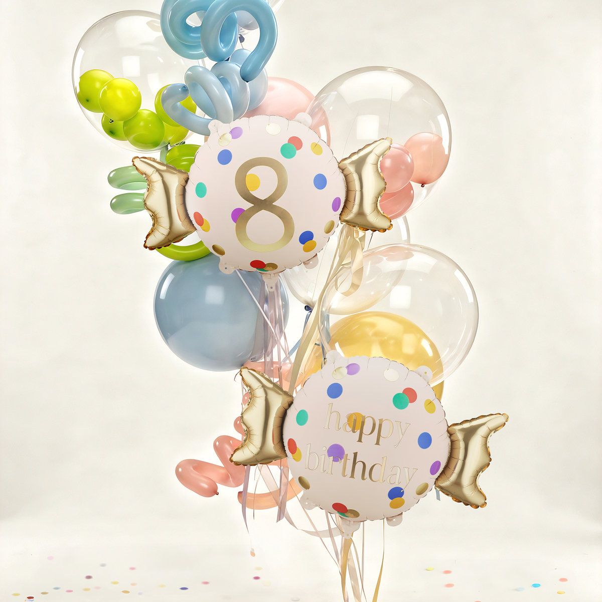 1 Ballon - Zahl 8 - Bonbon